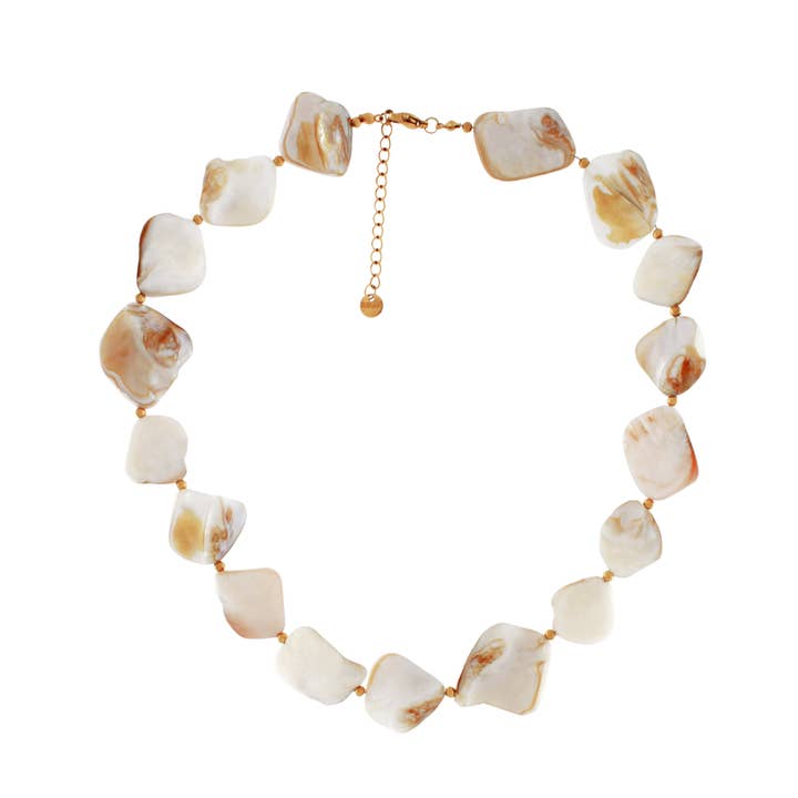 Joy Wasserdichte Kurze Natürliche Muschelkette 18K Vergoldung für den Großhandel von Dansk Copenhagen