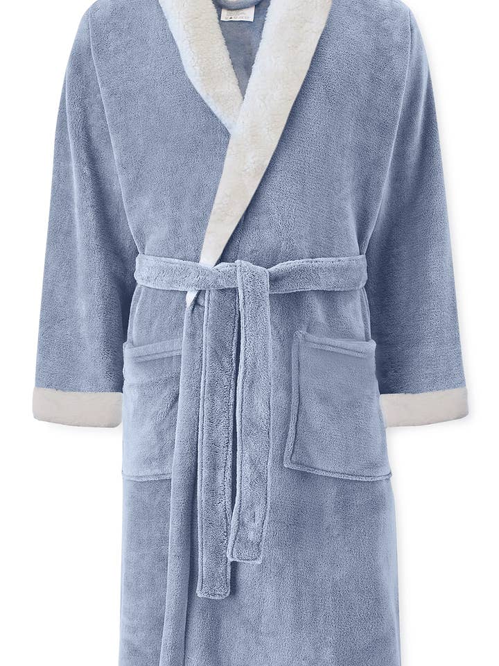 Archstone Collections - Wholesale Robe - Unisex - Archstone Sherpa Lined Bathrobe - Unisex, One Size Fits Most