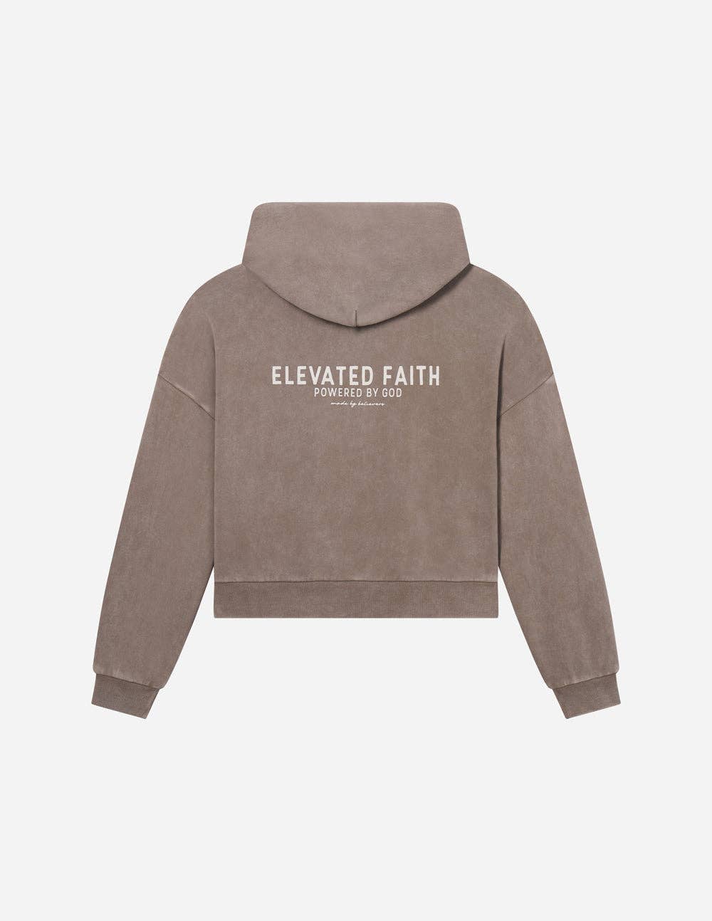 Elevated Faith - Wholesale Hoodie - Women's - Kingdom Club Brown Full-Zip Hoodie8