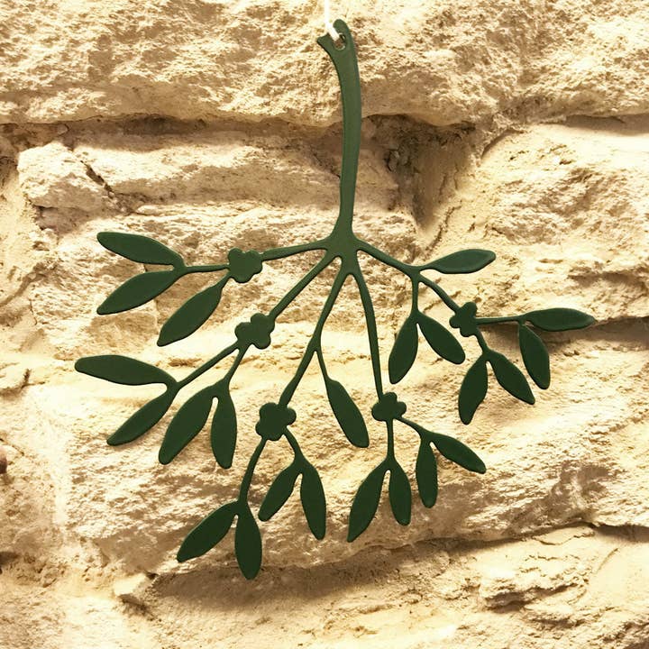 A Blackbird Sang - Wholesale Christmas Decoration - Christmas Decorations - Mistletoe - Three pieces in gold, silver, cream - metal3