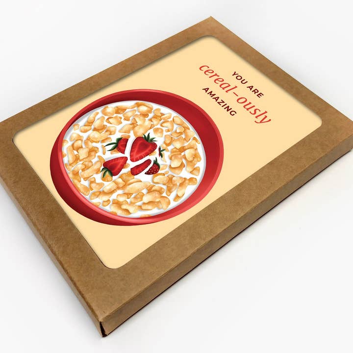 You're Cereal-ously Amazing Wortspiel Dankeschön Karten 10er-Set für den Großhandel von RachIllustrate