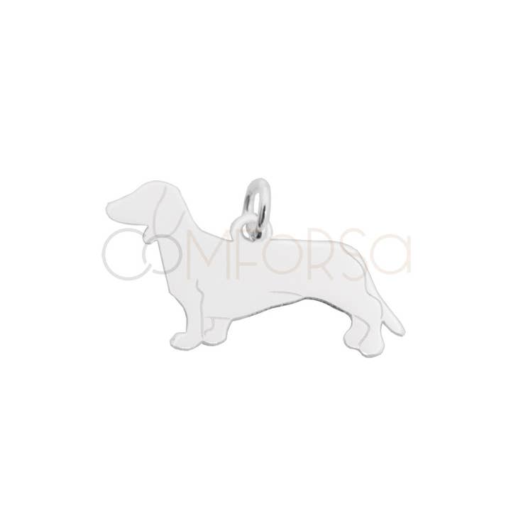 COM FORSA SL - Wholesale Individual Charm/Pendant - Sterling Silver 925 Dachshund Dog Pendant 27 X 13Mm1