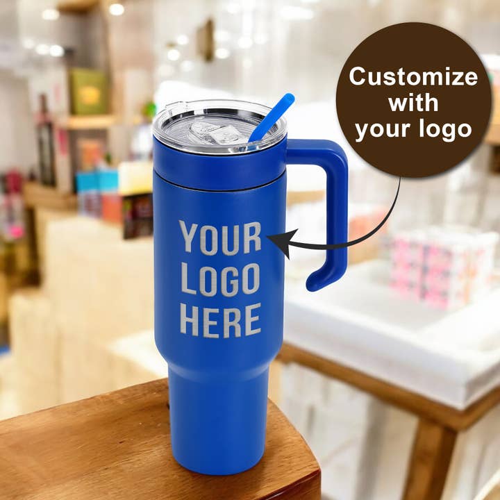 Engrave My Memories - Wholesale Insulated Mug/Tumbler - 40oz Tumbler & Handle with Custom Logo Engraved