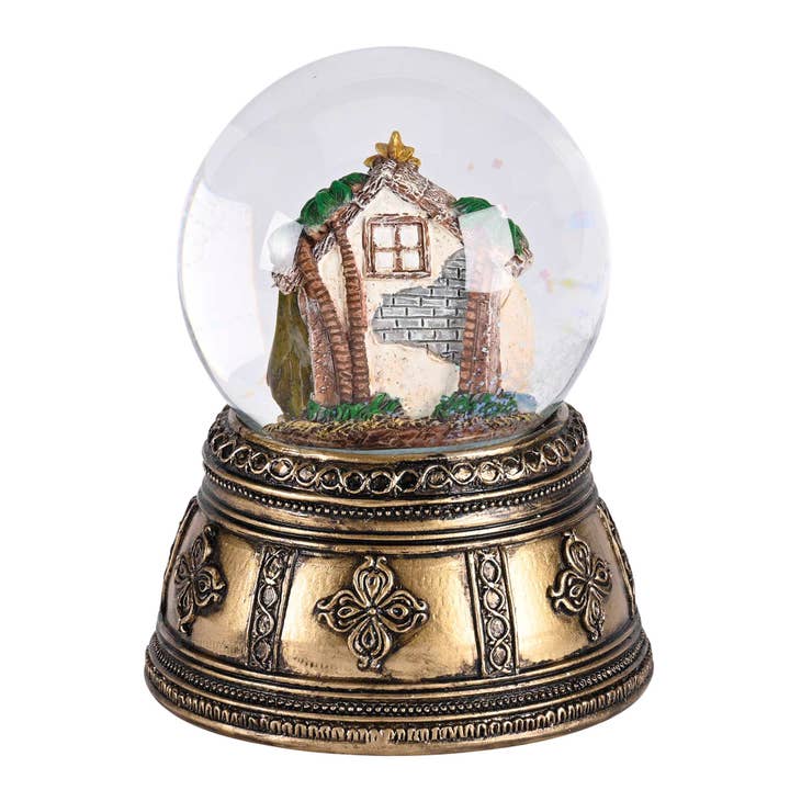 Dicksons - Wholesale Snow Globe - Waterglobe Nativity Gold Base2