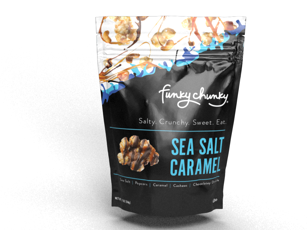 Funky Chunky - Wholesale Popcorn - Sea Salt Caramel | Caramel Corn Chocolate Popcorn | 2oz bags1