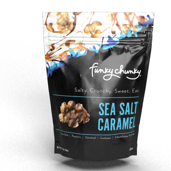 Funky Chunky - Wholesale Popcorn - Sea Salt Caramel | Caramel Corn Chocolate Popcorn | 2oz bags1