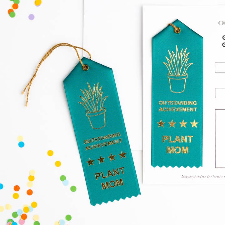 Plant Mom Award Ribbon for wholesale by First Cabin Co.