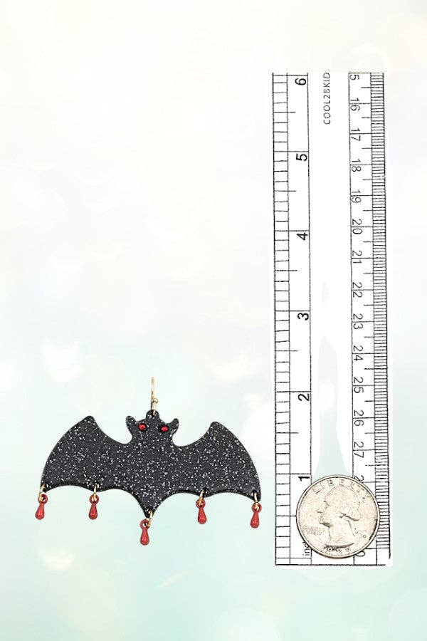 As Shown HALLOWEEN BAT DANGLE EARRING for wholesale on Faire2
