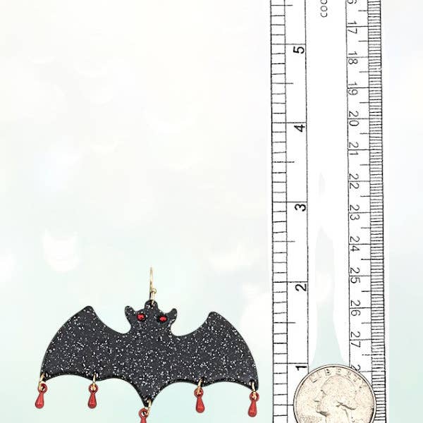 As Shown HALLOWEEN BAT DANGLE EARRING for wholesale on Faire2