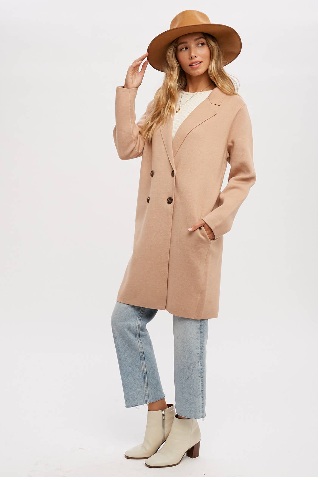 Bluivy - Wholesale Coat - Women's - CLASSIC DOUBLE BREASTED COATIGAN18