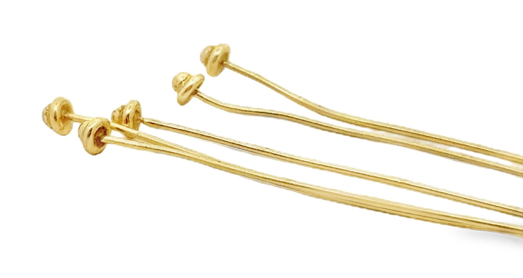 Purity Beads – material para artesanato por atacado – Alfinete de Cabeça com Acabamento Dourado 50 pcs Alfinetes de Cabeça Simples Margarida 22 Gauge, Acabamento Dourado Tamanho 3"2