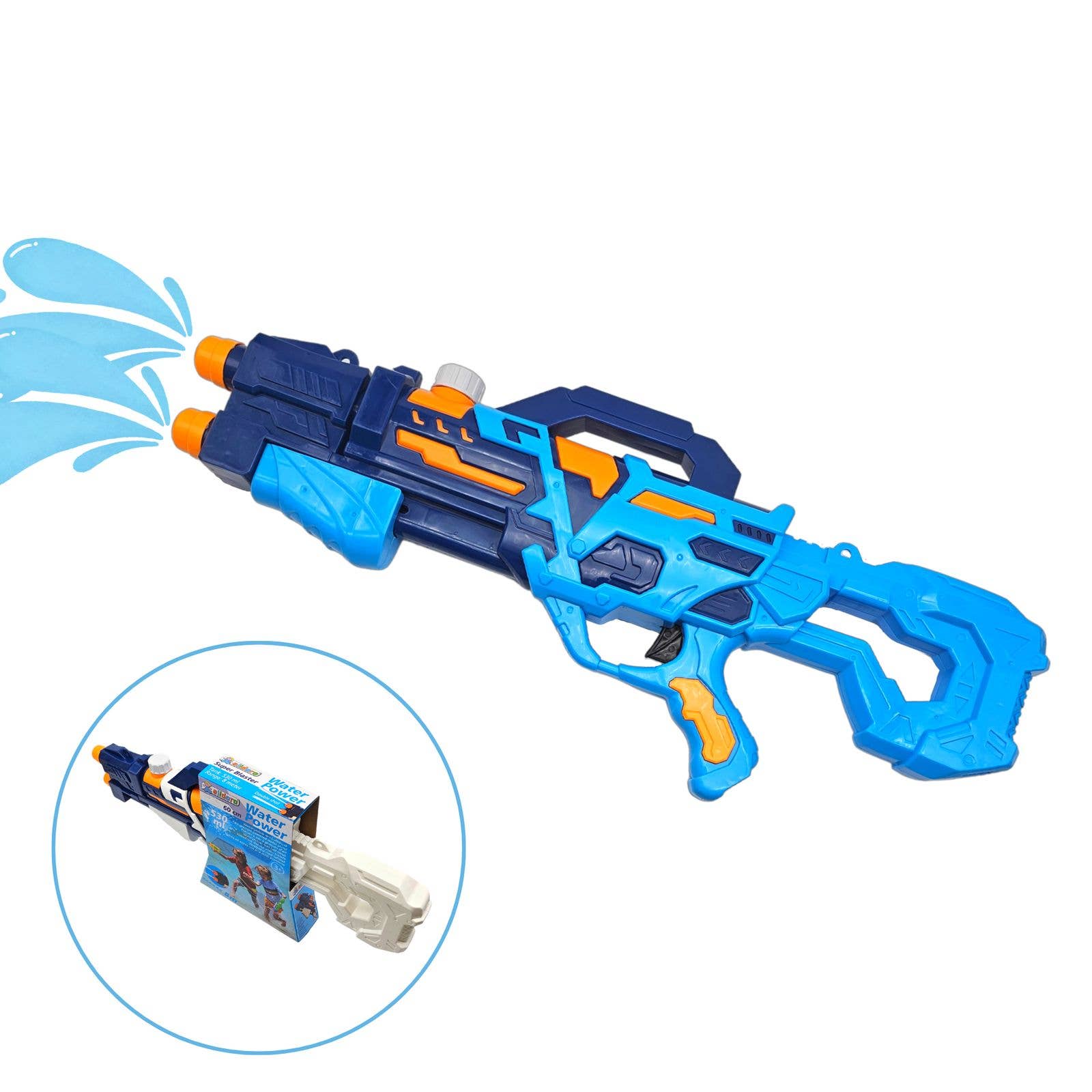 alldoro GmbH – Großhandel Klassisches Spielzeug – Kinder – Water Power Wasserpistole 60 cm, Reichweite 8 m, 530 ml0