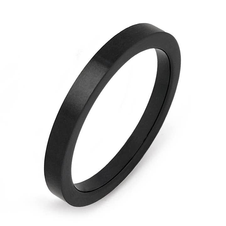 RG103B B.Tiff Anel Plain Black Cerâmico por atacado de B.Tiff