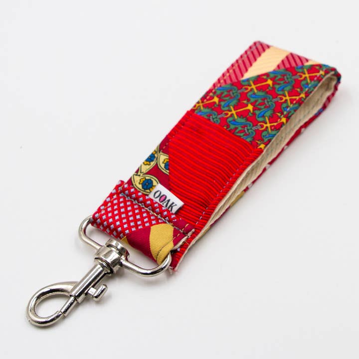 Chaveiro patchwork vermelho por atacado de It's OOAK
