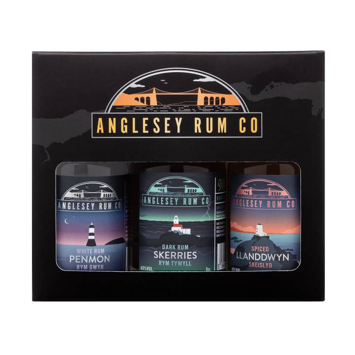 Anglesey Rum Co Gift Pack (3 x 50ml) for wholesale by Llanfairpwll Distillery
