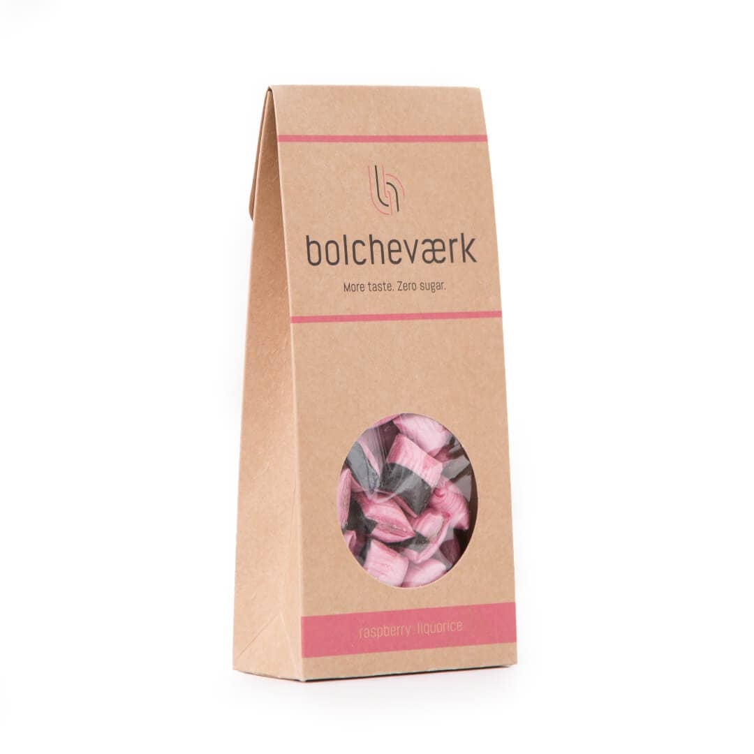 Bolchevaerk - Wholesale Lollipop - Raspberry & Licorice (Sugar Free)2
