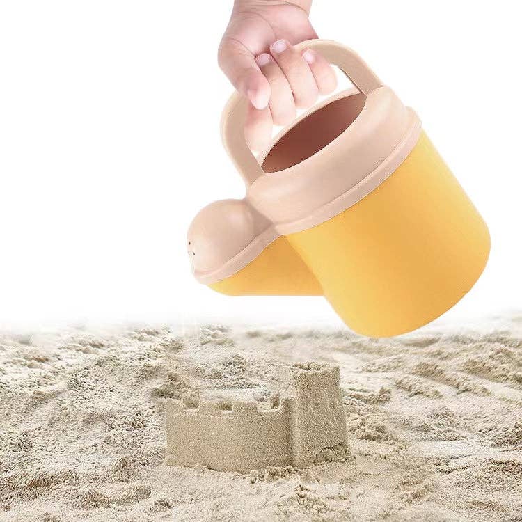 Blue Children's Beach Toy Wheat Straw Beach Bucket Set With Sand Sand Dredging Tools Outdoor Toy for wholesale on Faire3