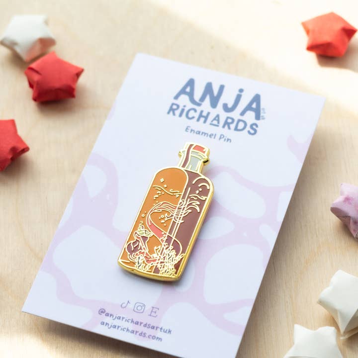 Siren of the Spice Mermaid Pin for wholesale by Anja Richards Art