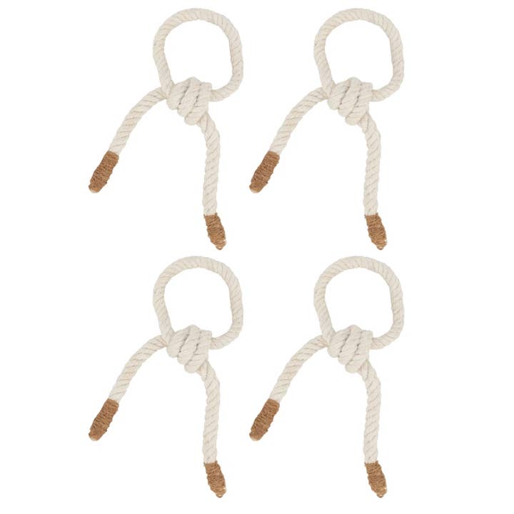 Fennco Styles – wholesale Napkin ring – Ivory Knotted Rope Napkin Ring