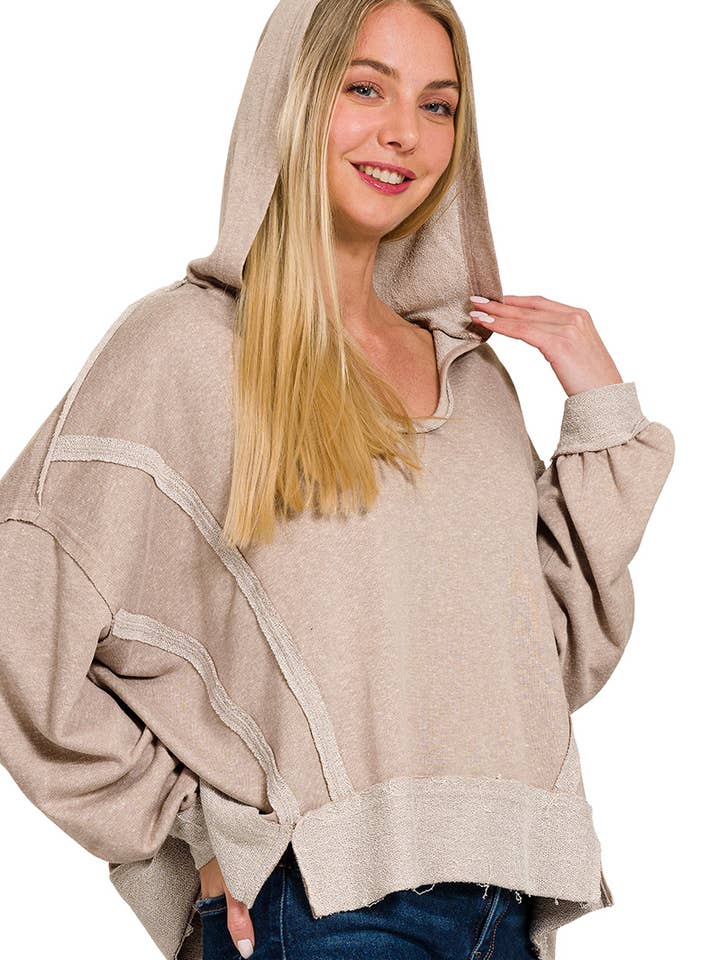 42POPS – Großhandel Sweatshirt – Damen – ...Sweatshirt-Hoodie mit sichtbarer Naht9