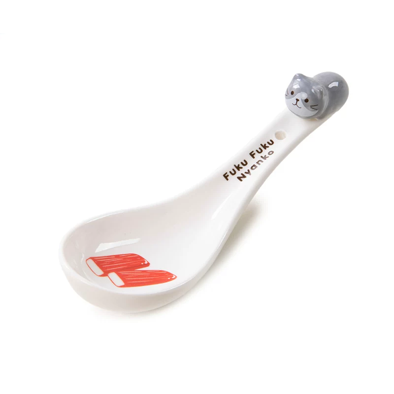 MinoCraft - Wholesale Table Spoon (Cutlery) - Porcelain Spoon with Cute Kitten Pattern6