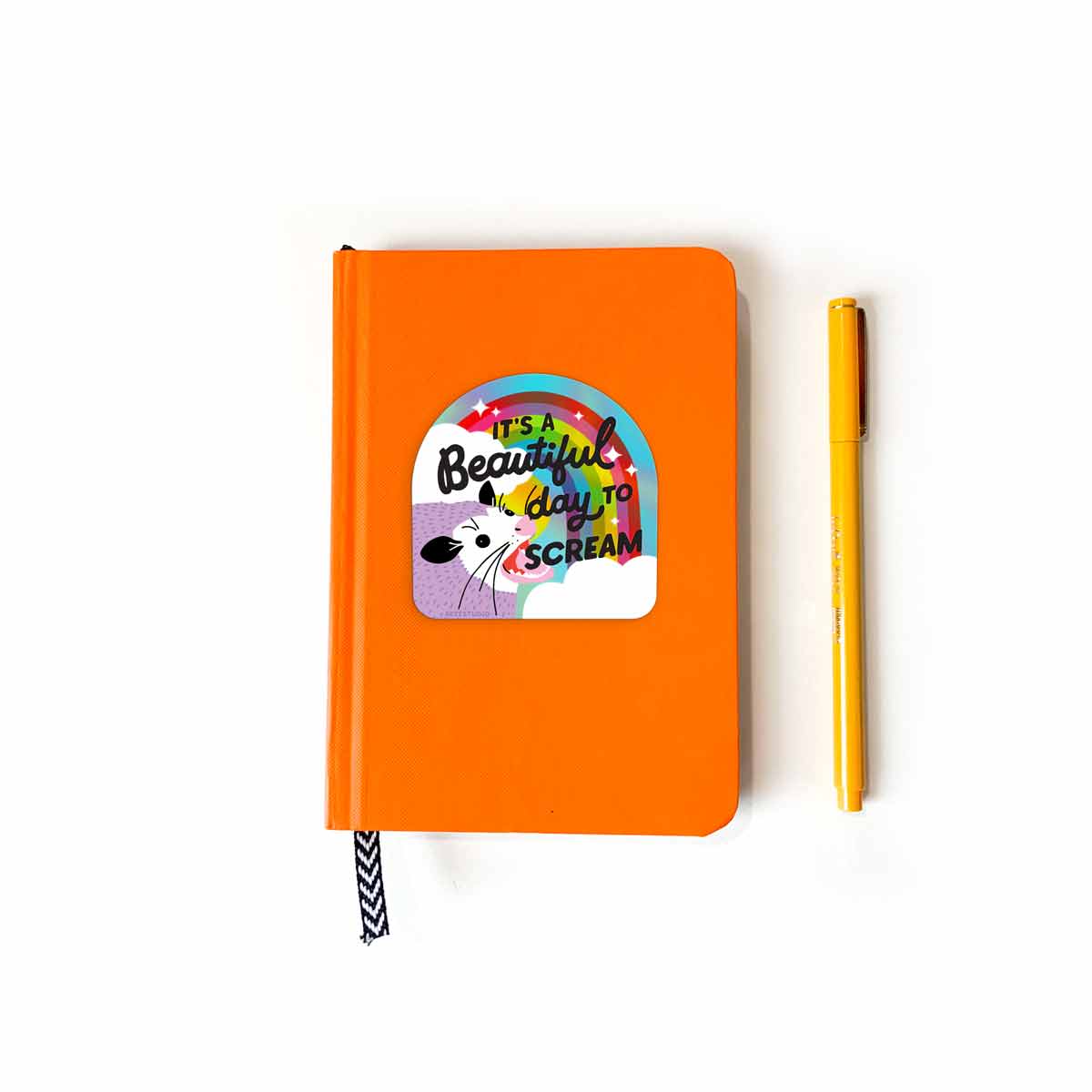 5 Eye Studio - Wholesale Sticker - It's a Beautiful Day to Scream Holographic Vinyl Sticker2