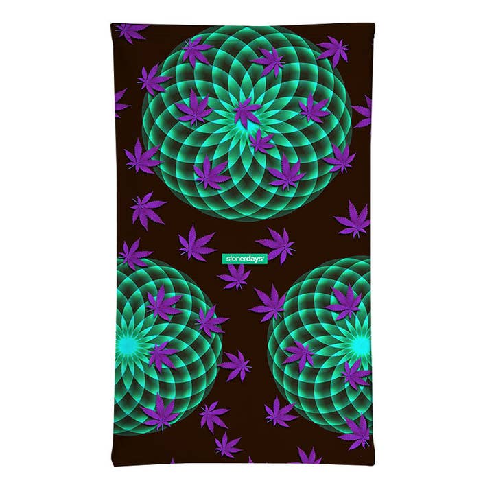 StonerDays Apparel - Wholesale Neck Warmer/Snood - Unisex - Neon Mandala 420 Friendly Neck Gaiter2