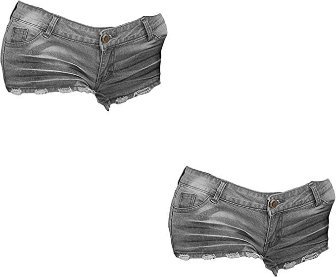 Radyan - Wholesale Shorts - Women's - All Seasons Women's Sexy Low Waist Hem Denim Shorts2