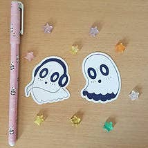 Ellesdoodlebox - Wholesale Sticker - Napstablook Undertale Stickers