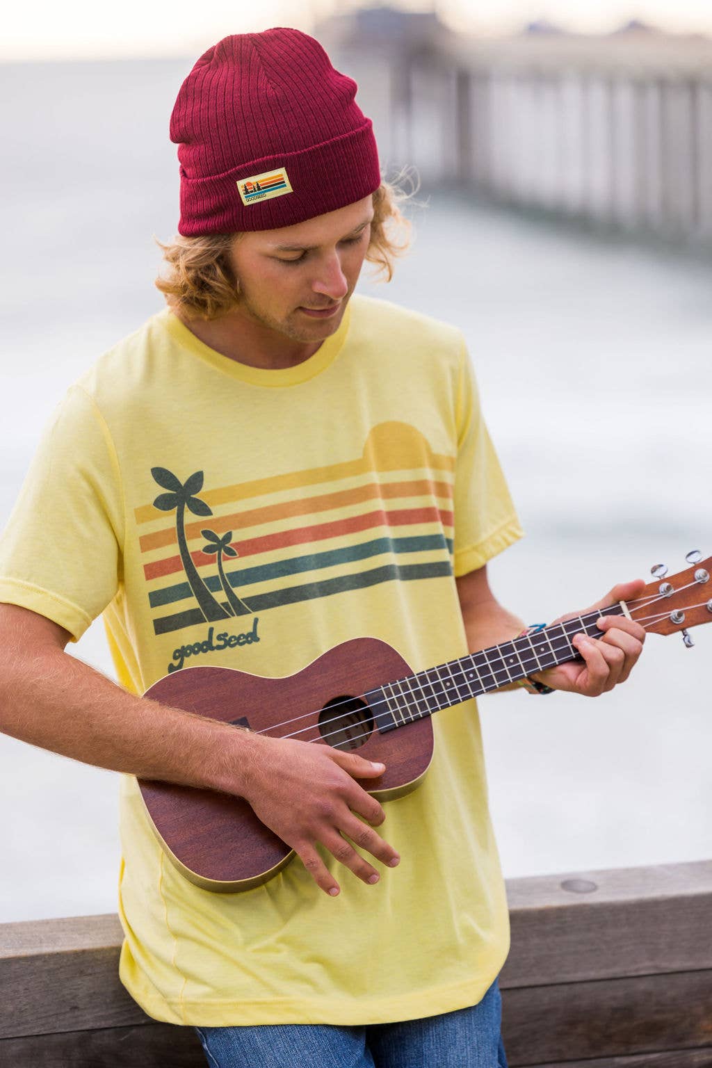 Goodseed Clothing - Wholesale Screen Printed T-Shirt - Men's - Rise N Shine Tee Yellow4