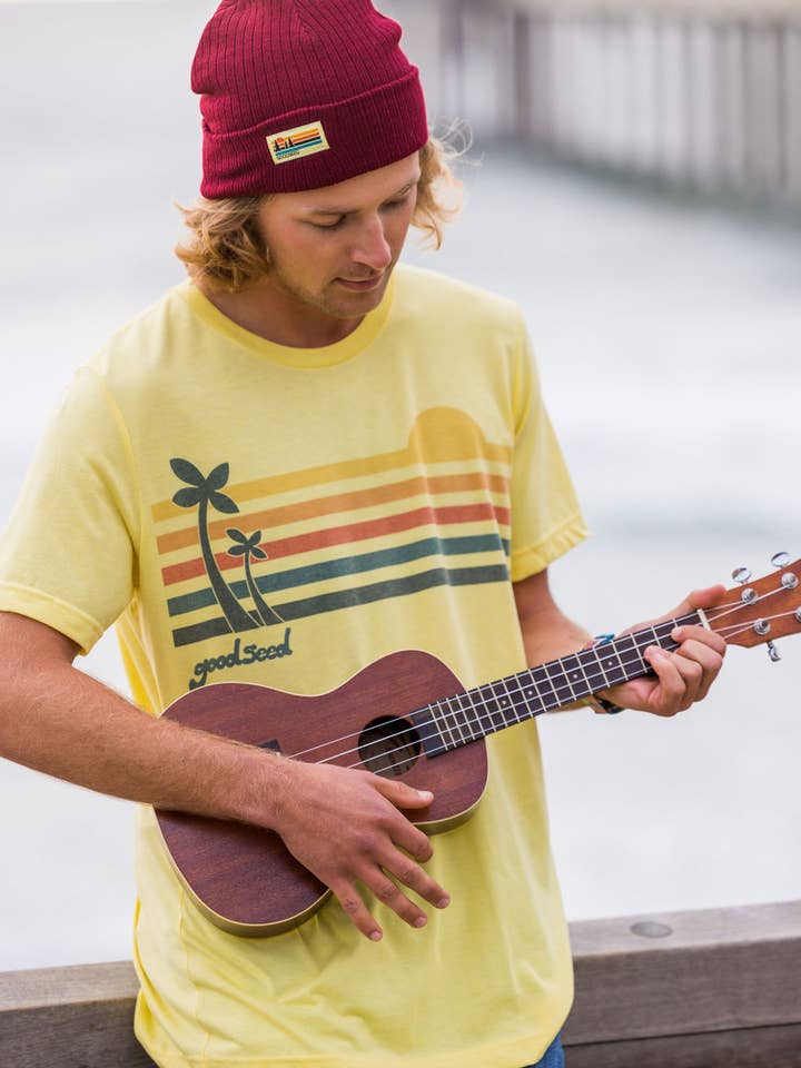 Goodseed Clothing - Wholesale Screen Printed T-Shirt - Men's - Rise N Shine Tee Yellow4