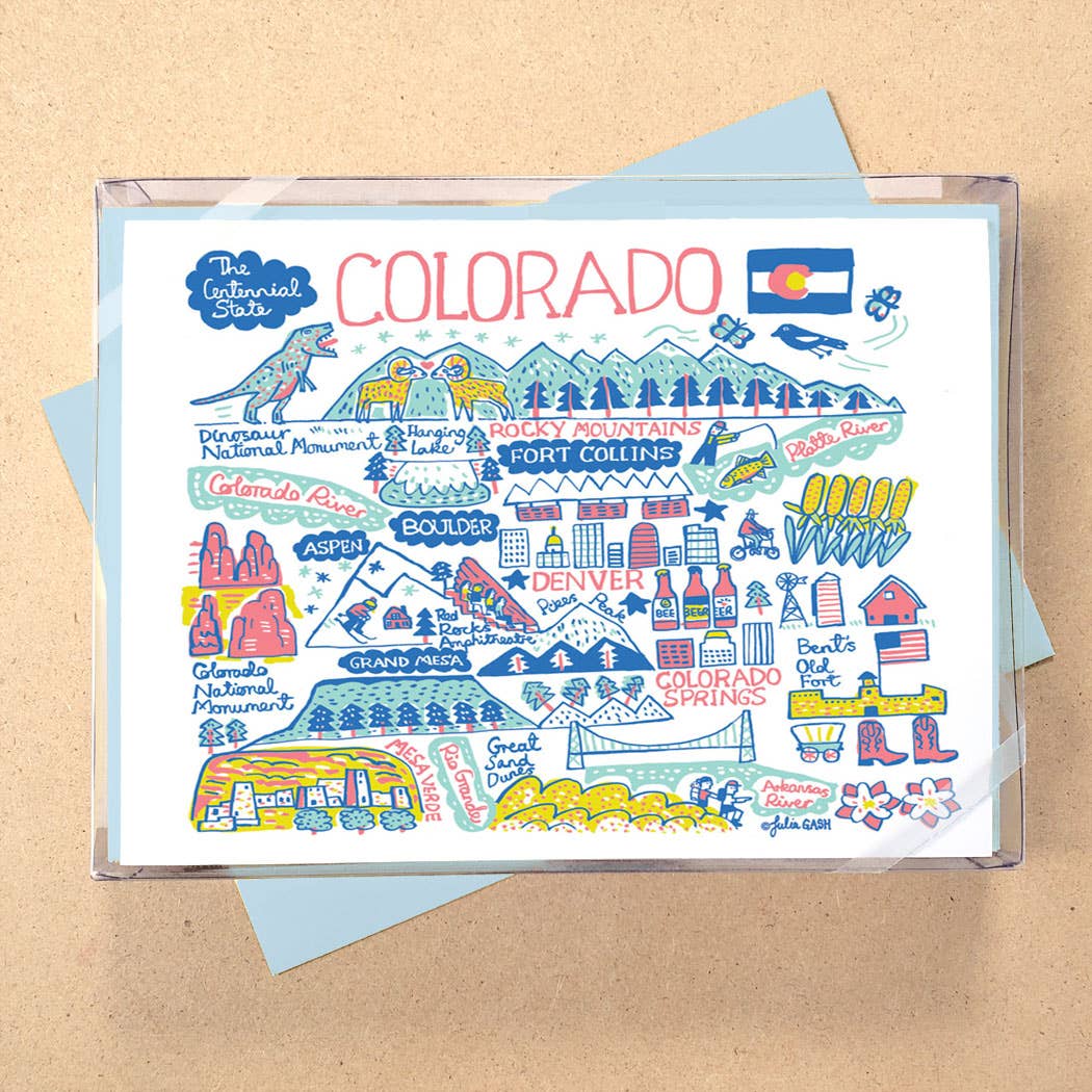 Allport Editions - Vendita all'ingrosso Set di cartoleria/cancelleria - Serie di Carte in Scatola Statescapes - scopri tutti i 29 Stati!5