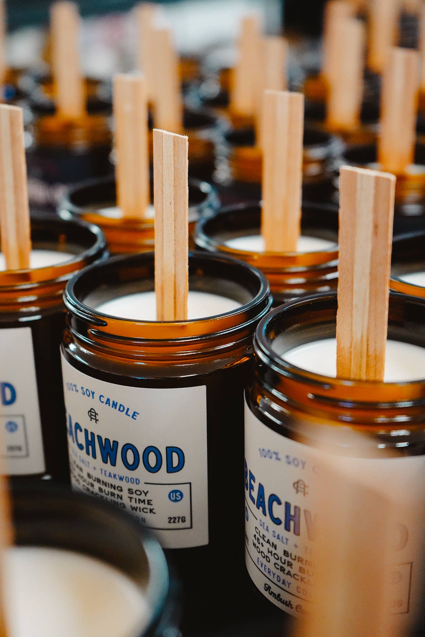 Ambush Candle Co. - Wholesale Jar/Filled Candle - Beachwood | Sea Salt + Teakwood 8oz Soy Candle11