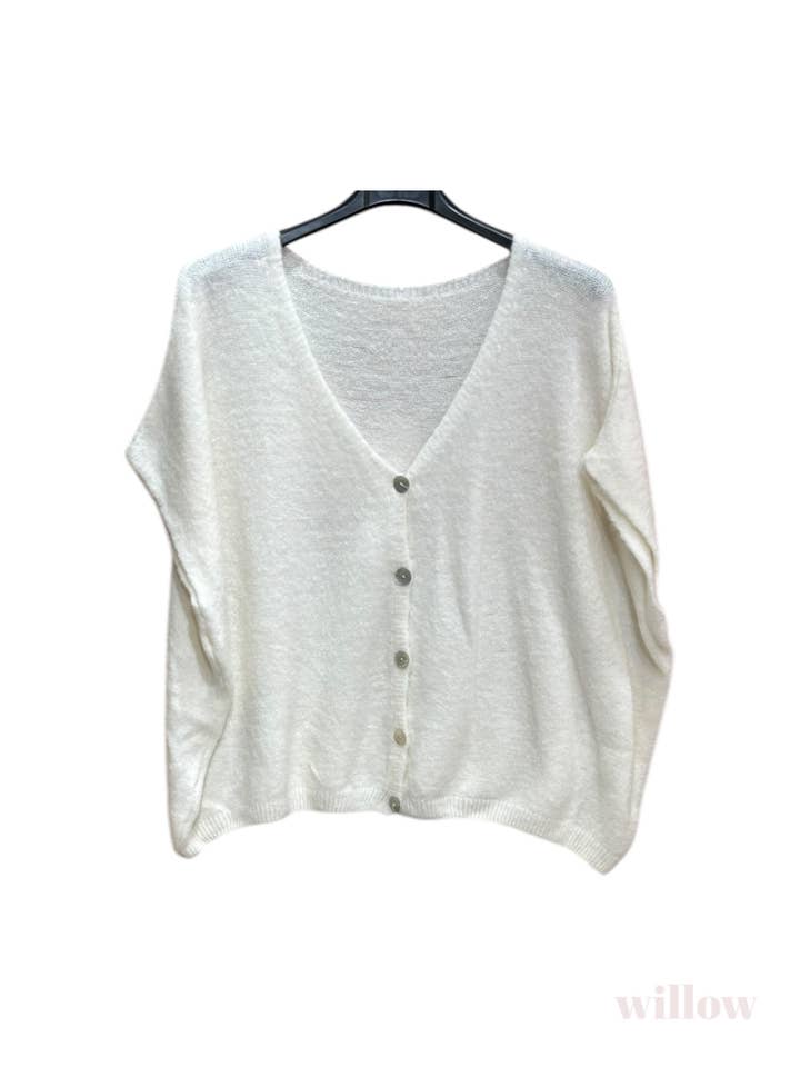 Moonsun - Wholesale Cardigan - Women's - Short-sleeve alpaca v-neck cardigans
