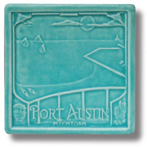 Carrelage artistique Port Austin, Michigan 6 x 6 po pour la vente par Whistling Frog Tile Inc.