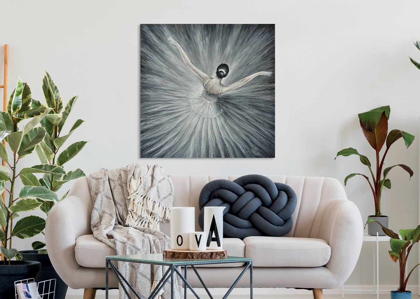 AGAVE S.R.L. - Wholesale Painting/Drawing - Hand-painted picture “Mademoiselle 100x100"2