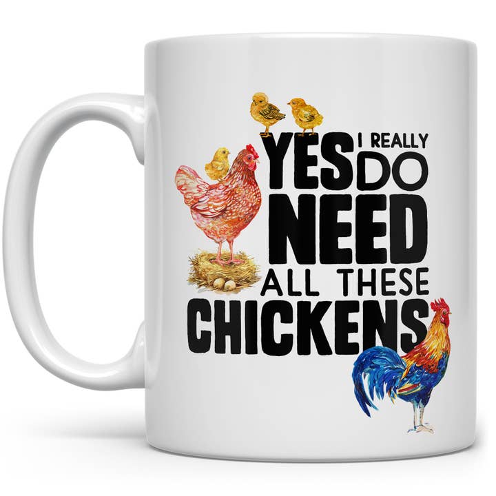 Chicken Mug, Hen Lover Mug, Farm Farmhouse Gifts for wholesale by Loftipop