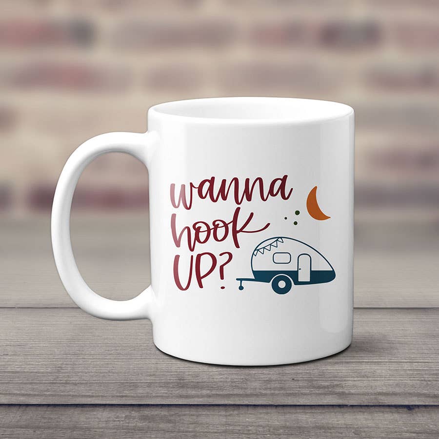 Canary Road - Wholesale Coffee Mug - Wanna Hook Up Coffee Cup, Funny Camping Theme Mug1