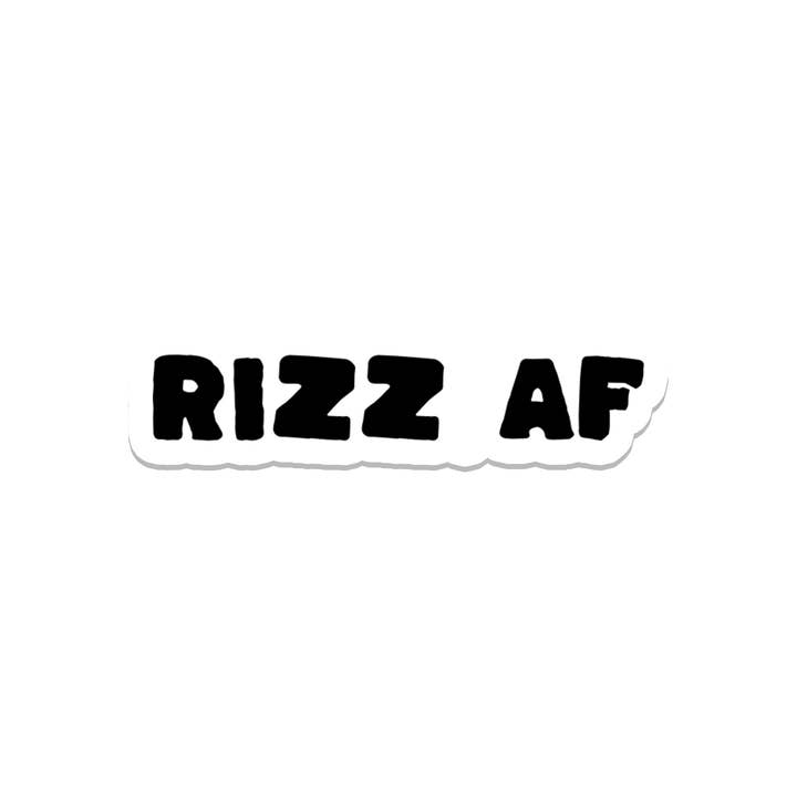 Rizz AF | Sarcastic | Waterproof Sticker | 3.5" for wholesale by Rebel and Siren Stickers