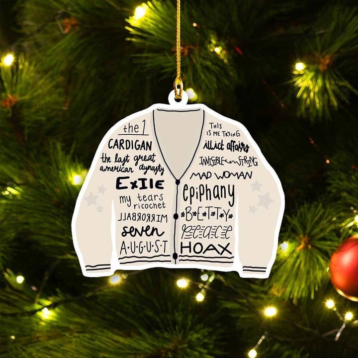 SONDO DESIGN LTD - Wholesale T-Shirt (Graphic) - Women's - Merry Swiftmas Acrylic Ornament, Folklore Tracklist Ornament0