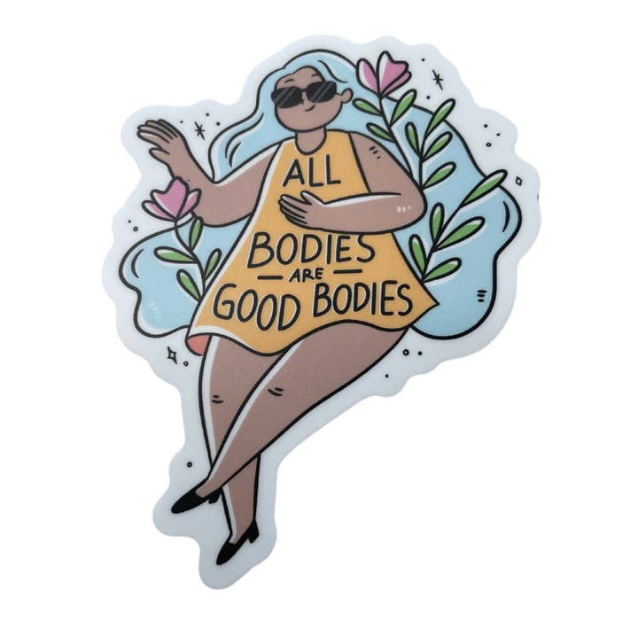 Denali & Co. - Wholesale Sticker - All Bodies Are Good Bodies Body Positivity Sticker, 3" x 3"