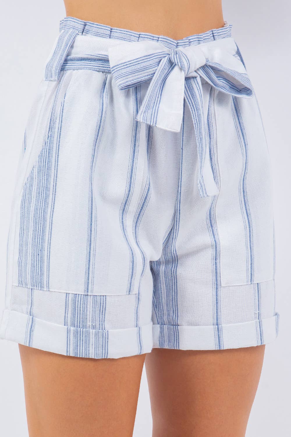 Veracci - Wholesale Shorts - Women's - high waisted linen paper bag shorts10