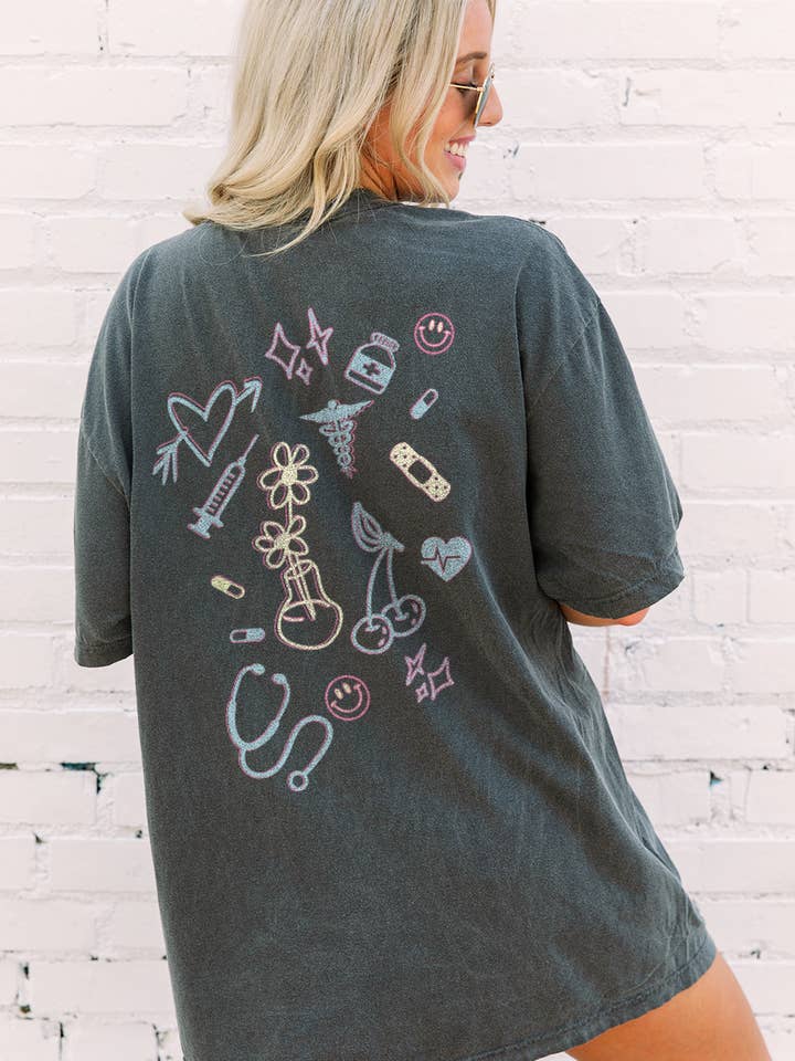 Camiseta Ícone de Enfermeira por atacado de Girl Tribe Co