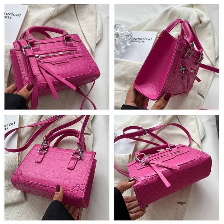 Jewelry-2-Slay - Wholesale Top Handle Bag - Women's - Mini Croc11