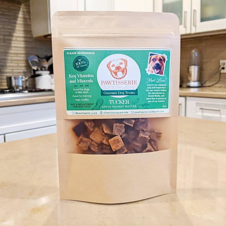 The Tucker- Apple Peanut Treats for wholesale by Pawtisserie De Chien Luca