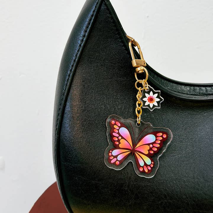 Portachiavi/Ciondolo Farfalla Trasparente per la vendita all'ingrosso da parte di Have A Nice Day