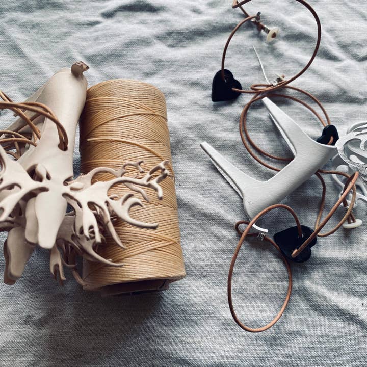 The Merchant Studio – wholesale Ornament – Leather Reindeer Ornament6