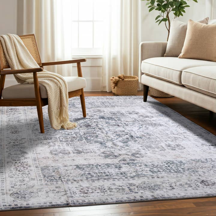 Eternal Ash Machine Washable Rug for wholesale by Delara