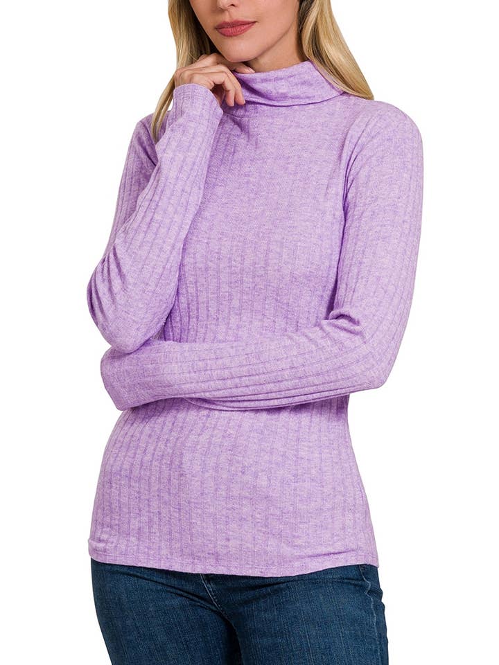 Vanilla Monkey - Wholesale Knit Top - Women's - Ribbed Long Sleeve Turtle Neck Top