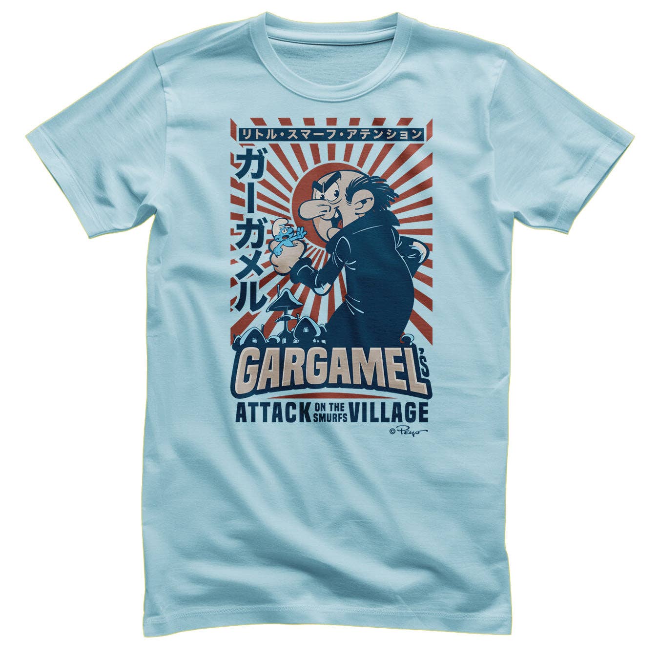 Hybris Production AB - Wholesale Screen Printed T-Shirt - Unisex - Gargamel - Attack Of The Smurfs Village T-Shirt2